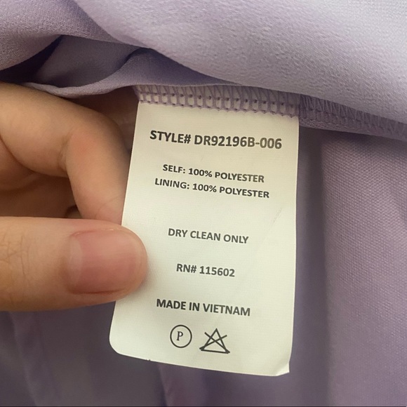 lush blouson chiffon skater lavender dress - Picture 6 of 6